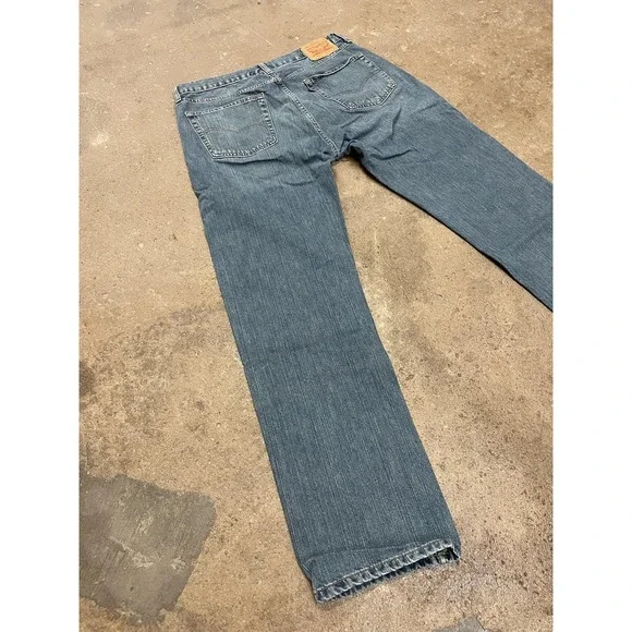 Levis 559 Jeans Mens 36x34 Blue Denim Relaxed Fit Straight Leg Zip Fly Waterless - Picture 11 of 16